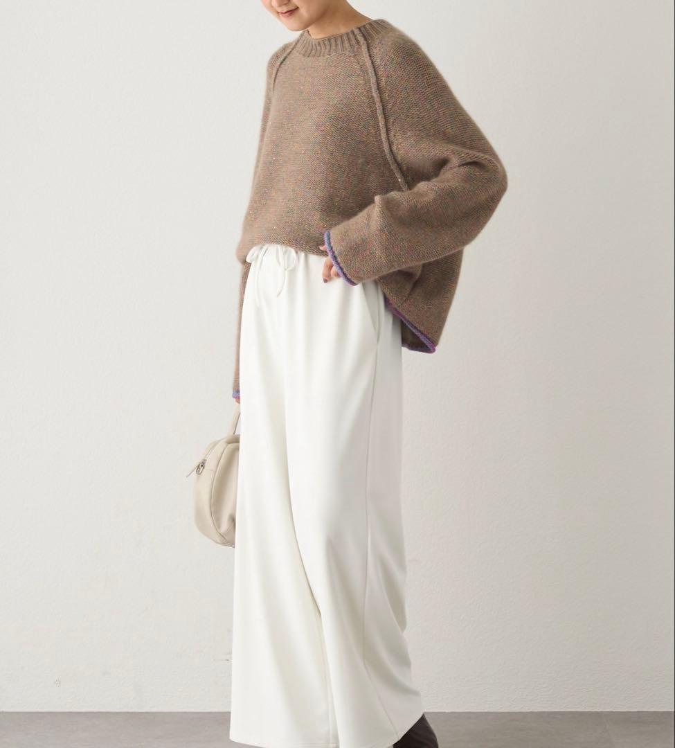 【新品タグ付き】ビアズリー BEARDSLEY カラフルローゲージニット