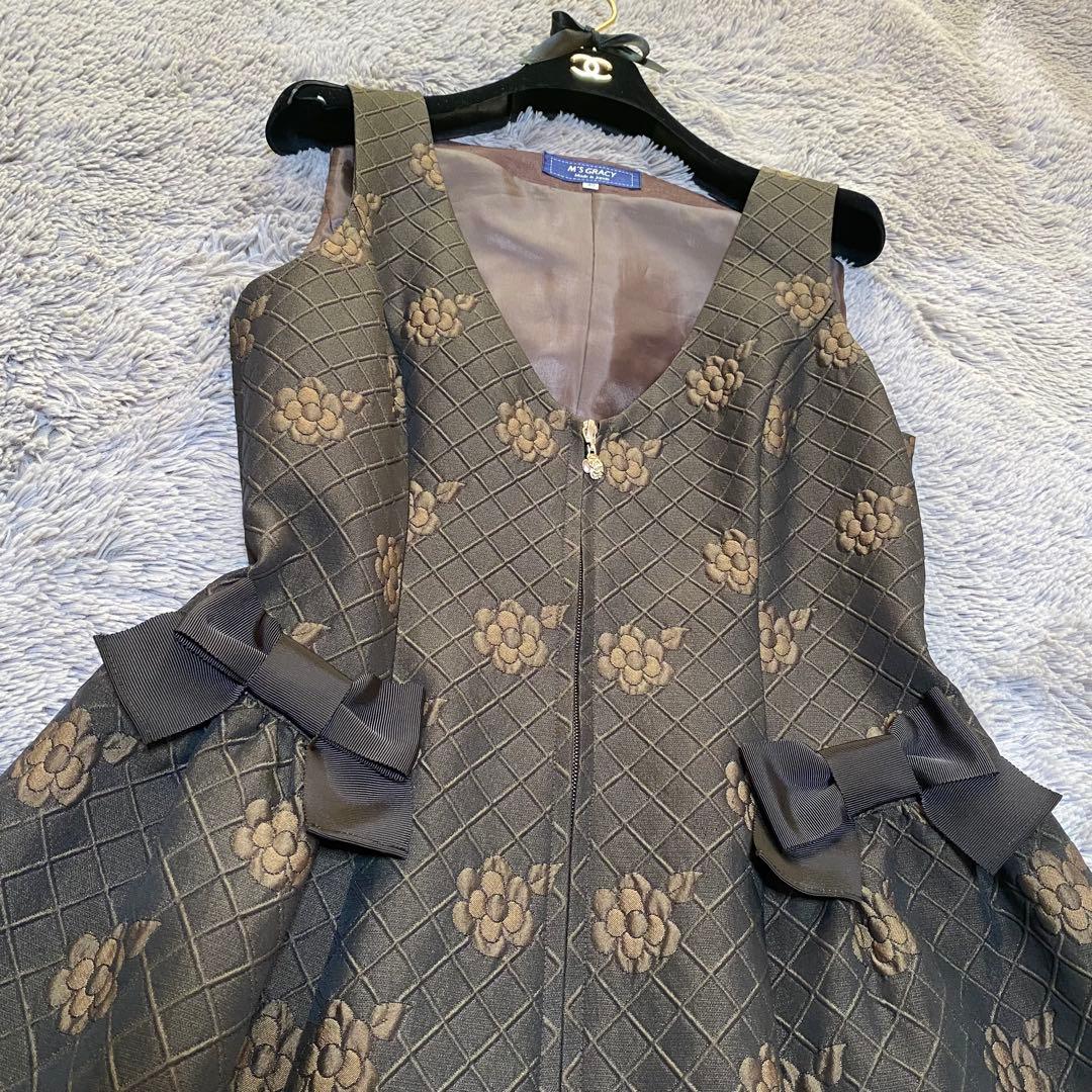 エムズグレイシー キルティング カメリア ダブルジップ ジャンパースカート40