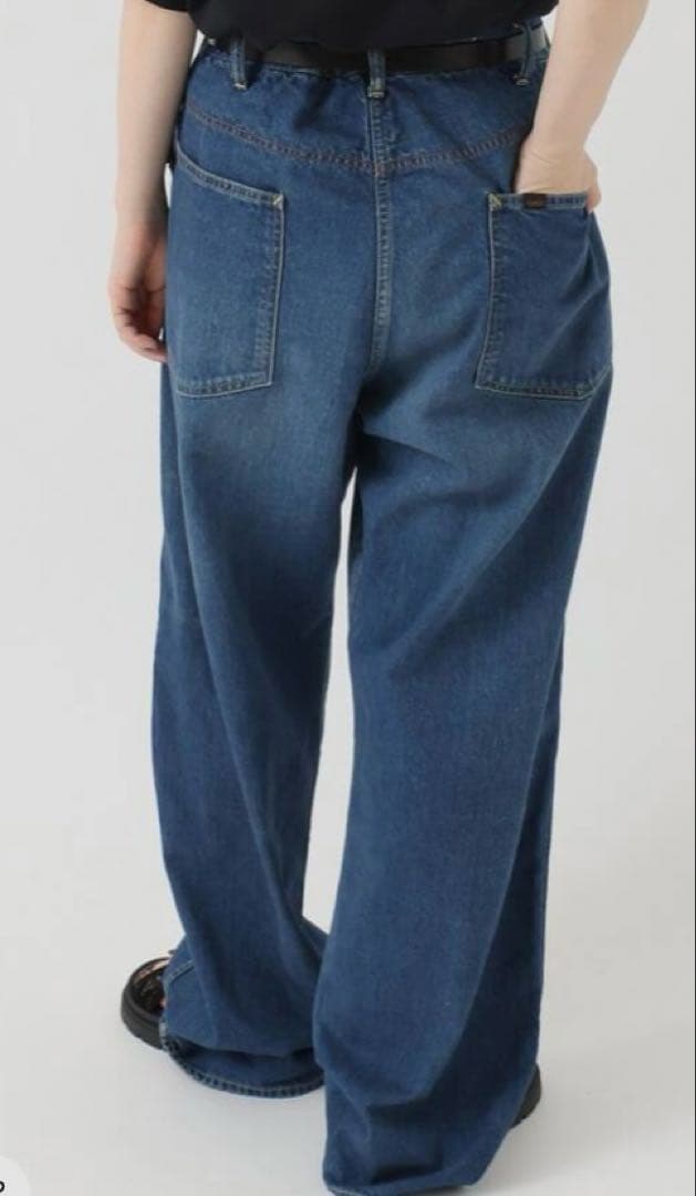 【chimala】 DENIM WAIST ADJUSTABLE PANTS