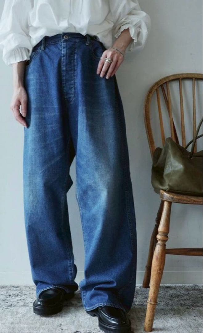 【chimala】 DENIM WAIST ADJUSTABLE PANTS
