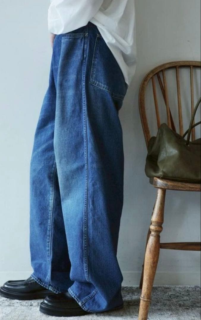 【chimala】 DENIM WAIST ADJUSTABLE PANTS