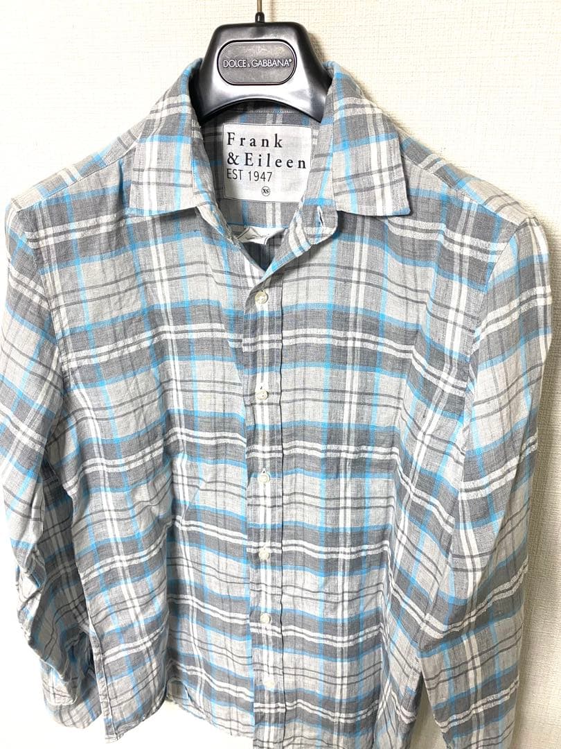 ★美品★Frank&EileenフランクアンドアイリーンLUKE長袖リネンシャツ