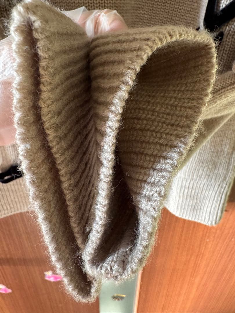 René リボンニット　ベージュ　2023AW サイズ36 ウール100%