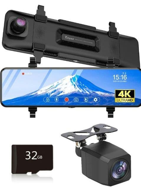 Qualitec ドライブレコーダー ミラー型 4K画質