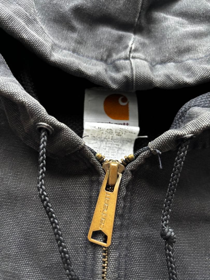 90s USA製　カーハート　アクティブジャケット　ブラック　Mサイズ　フェード