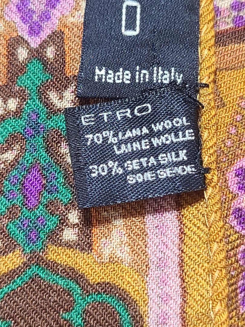 週末値下げ♪ETRO エトロ ペイズリー柄 大判 ストール ショール マフラー