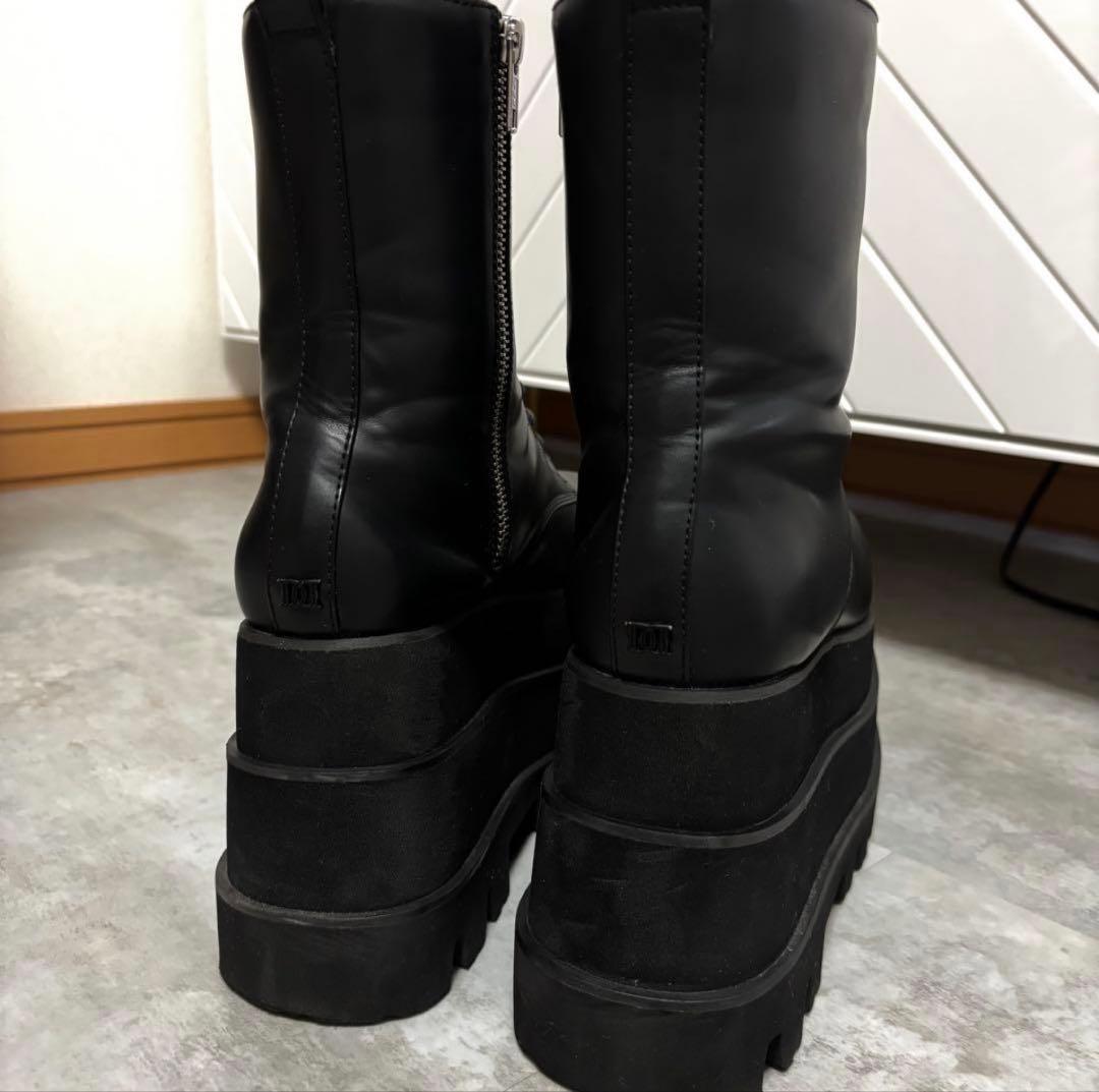 Darich トリプルソールエンジニアブーツ L ヒール 厚底 ブーツ ブラック