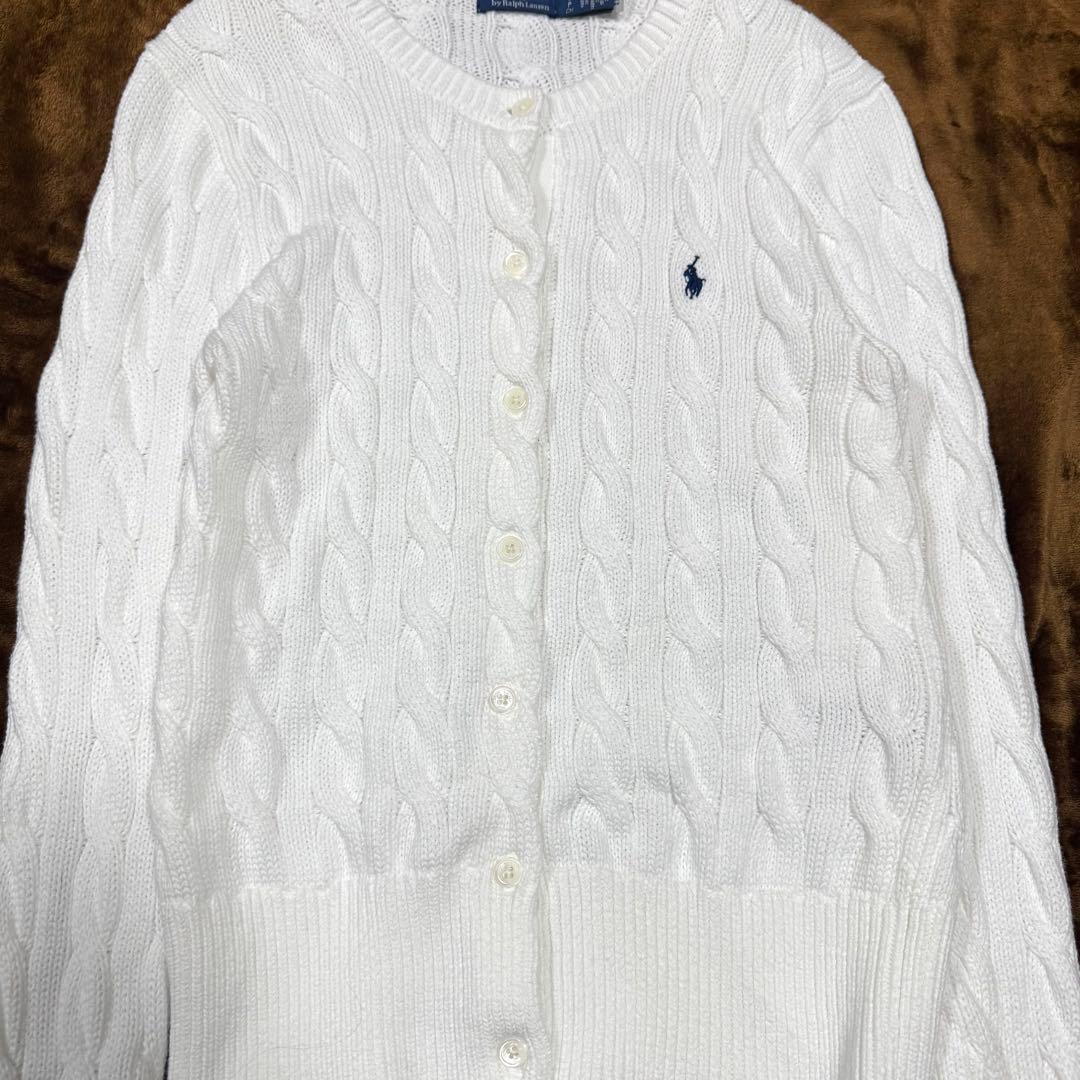 美品✨　ポロラルフローレン　カーディガン　コットン　ケーブル　ニット　現行品　自