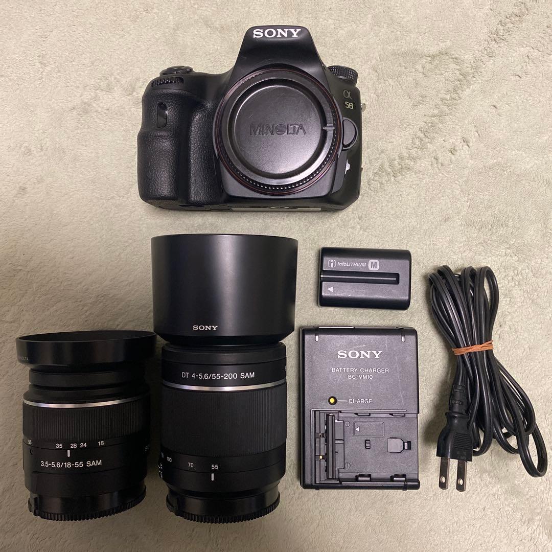 値下げ シャッター回数1197回 SONY α58 SLT-A58Wズームセット