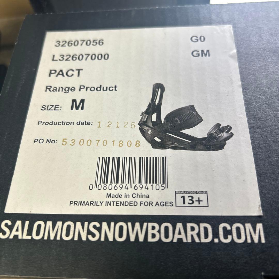 希少SALOMON PACT バインディング M 完全新品未使用