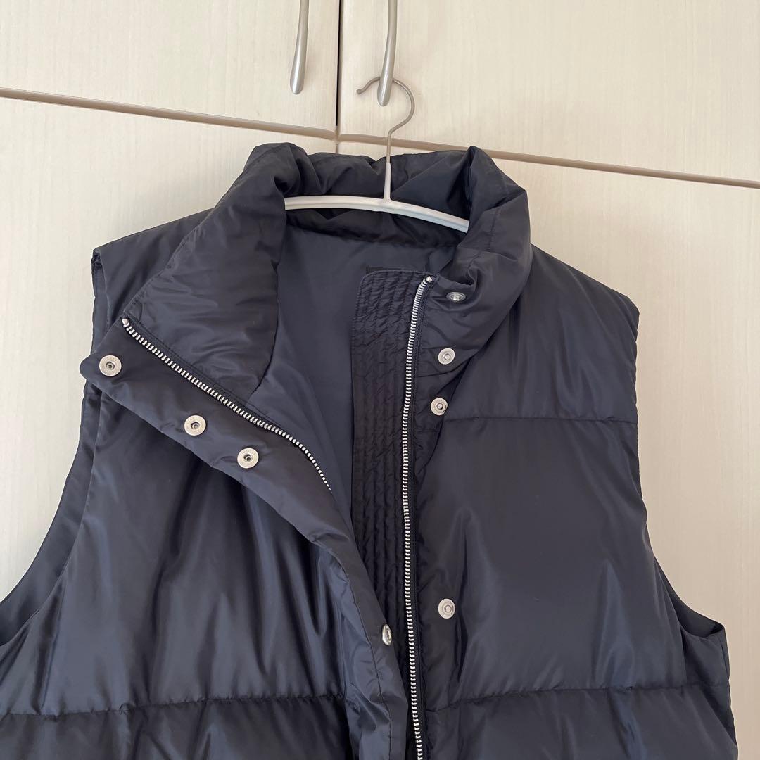 スピックアンドスパン　ビッグダウンベスト　ダークグレー　フェザー