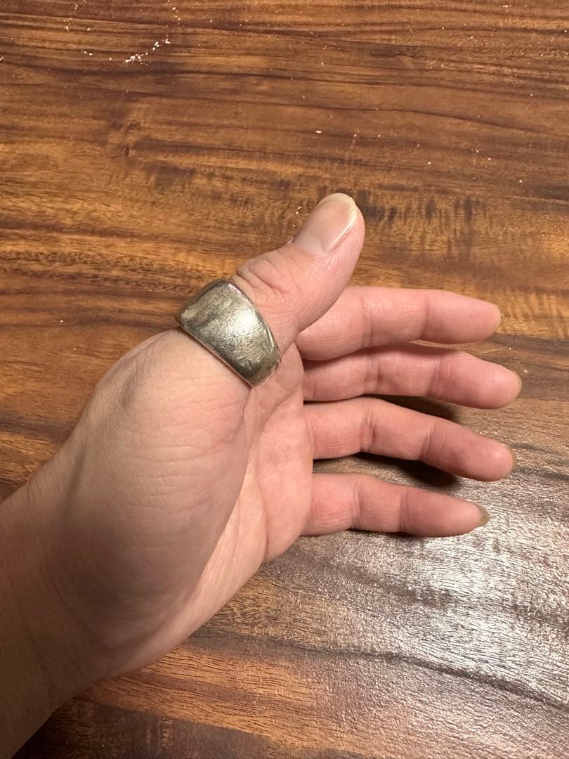 シルバー925/オーバルリング/激渋/重厚