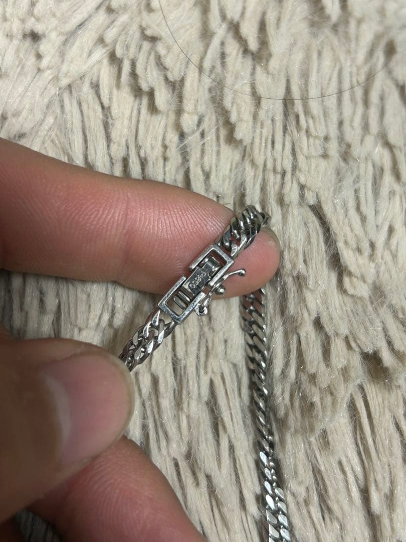 PT850 6面W喜平プラチナネックレス30.8g