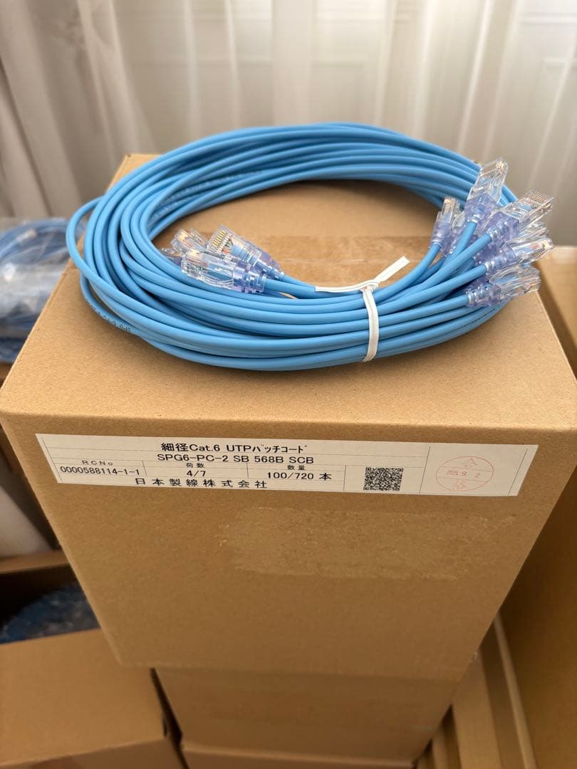 Cat 6 UTP LANケーブル SPG-PC-2 100本