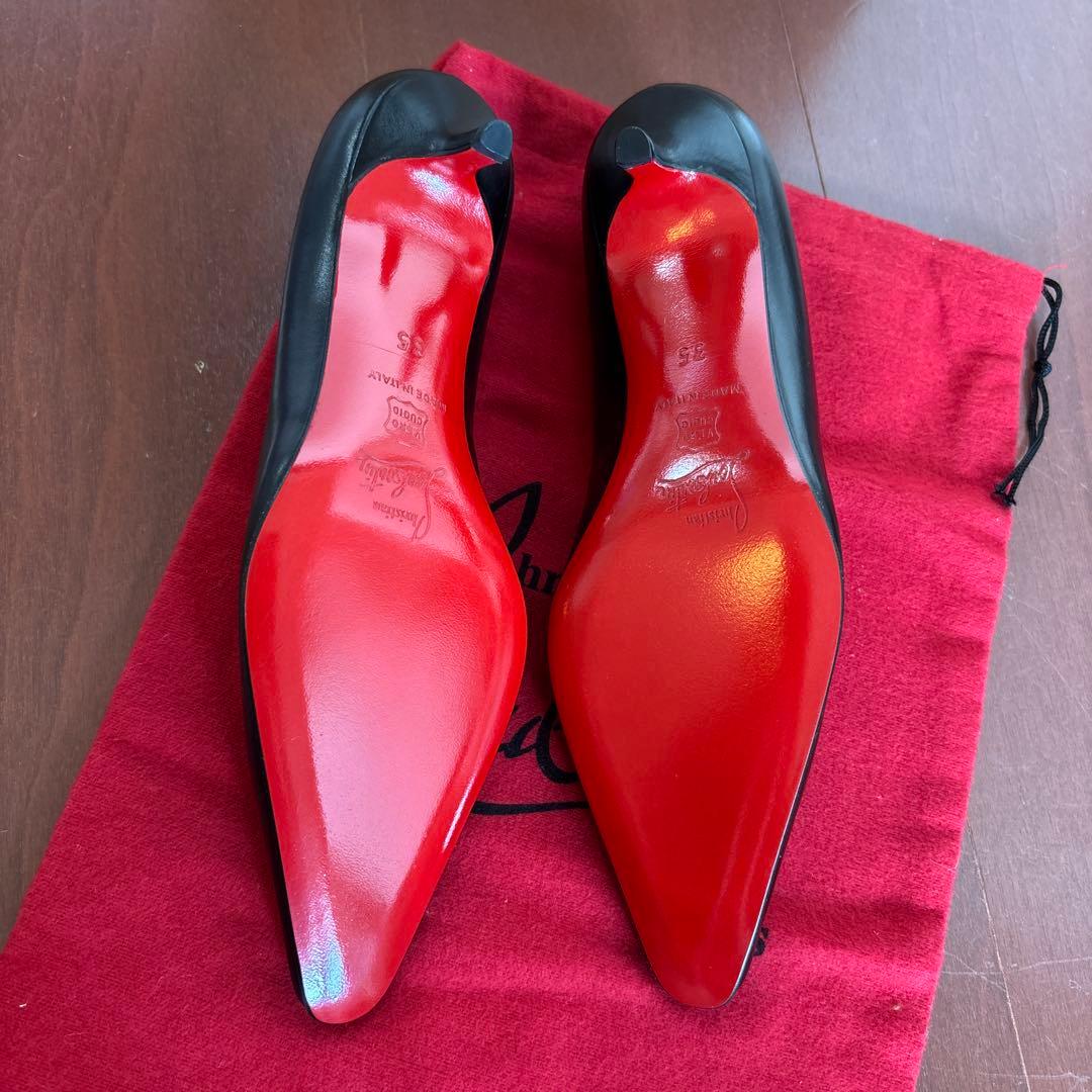 新品　クリスチャンルブタン　ブラックパンプス　35