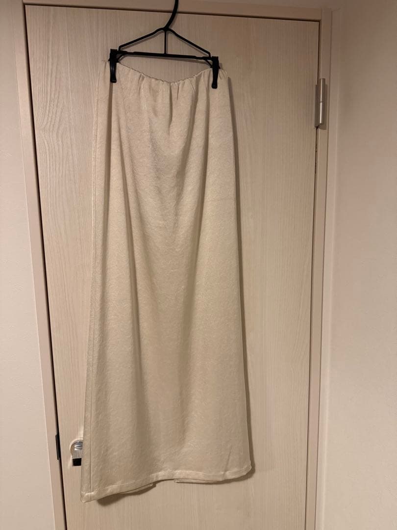L 完売品 ENOF ace long straight skirt ホワイト