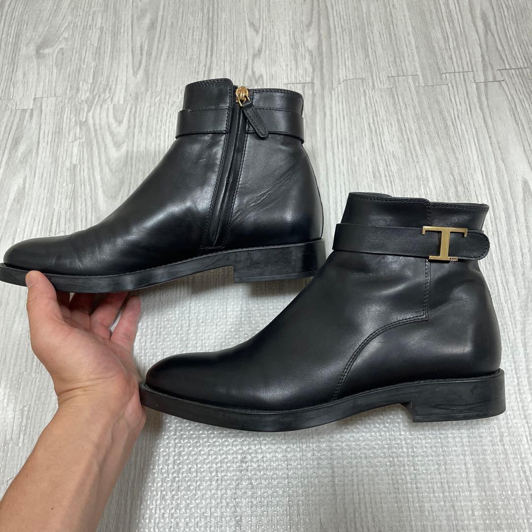 【良好】23AW 定価11万 TOD'S トッズ Tタイムレス ブーツ 38