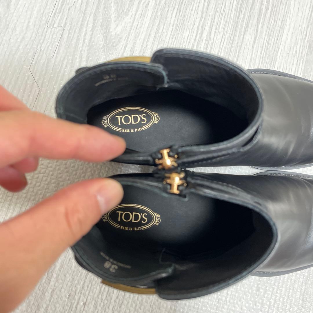 【良好】23AW 定価11万 TOD'S トッズ Tタイムレス ブーツ 38