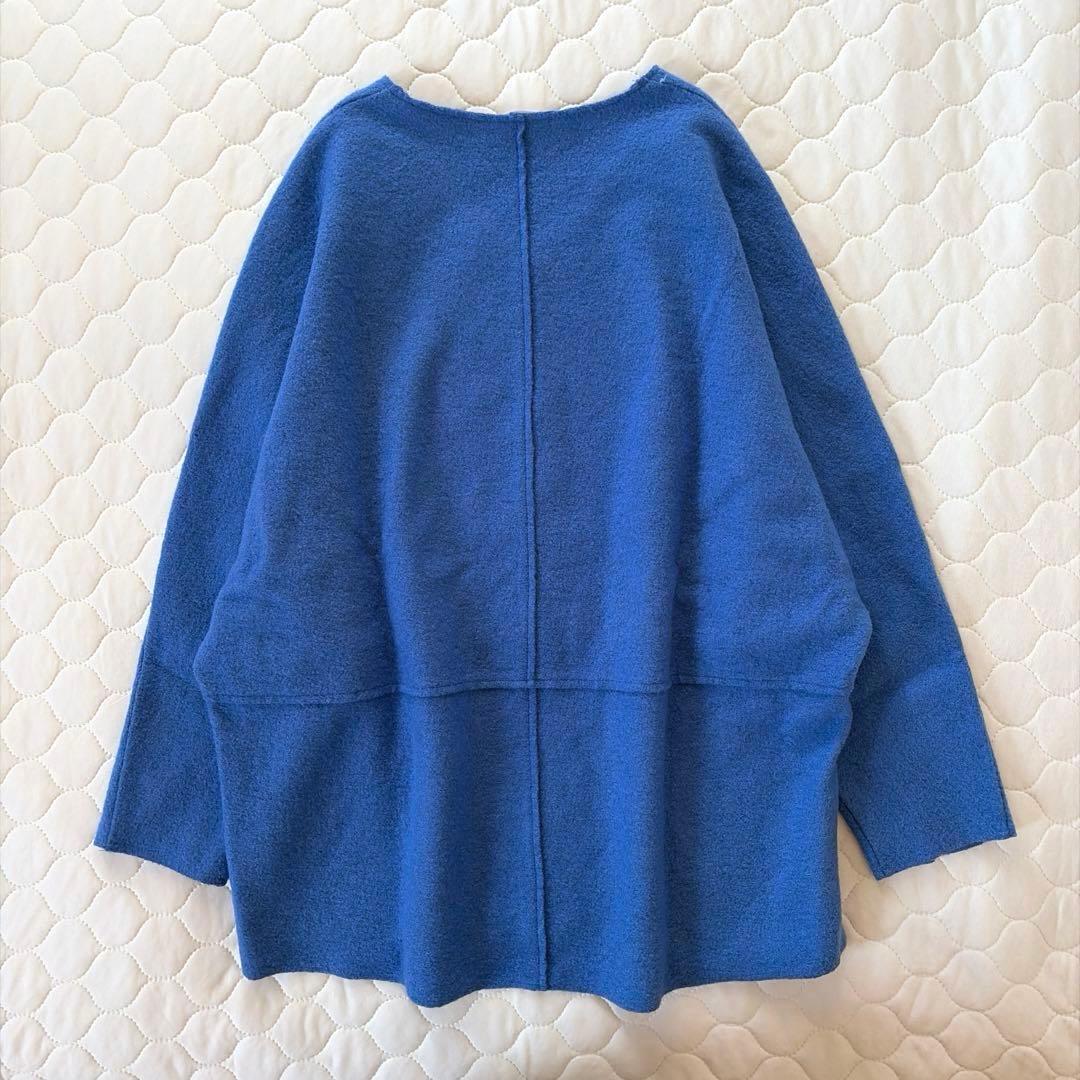 【美品】BEARDSLEY 圧縮ジャージードルマンプルオーバー ニット　ブルー