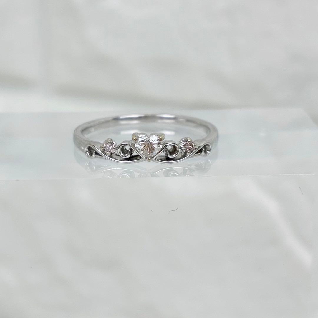 【美品】K10✨ ダイヤモンドリング✨ 0.12ct ホワイトゴールド