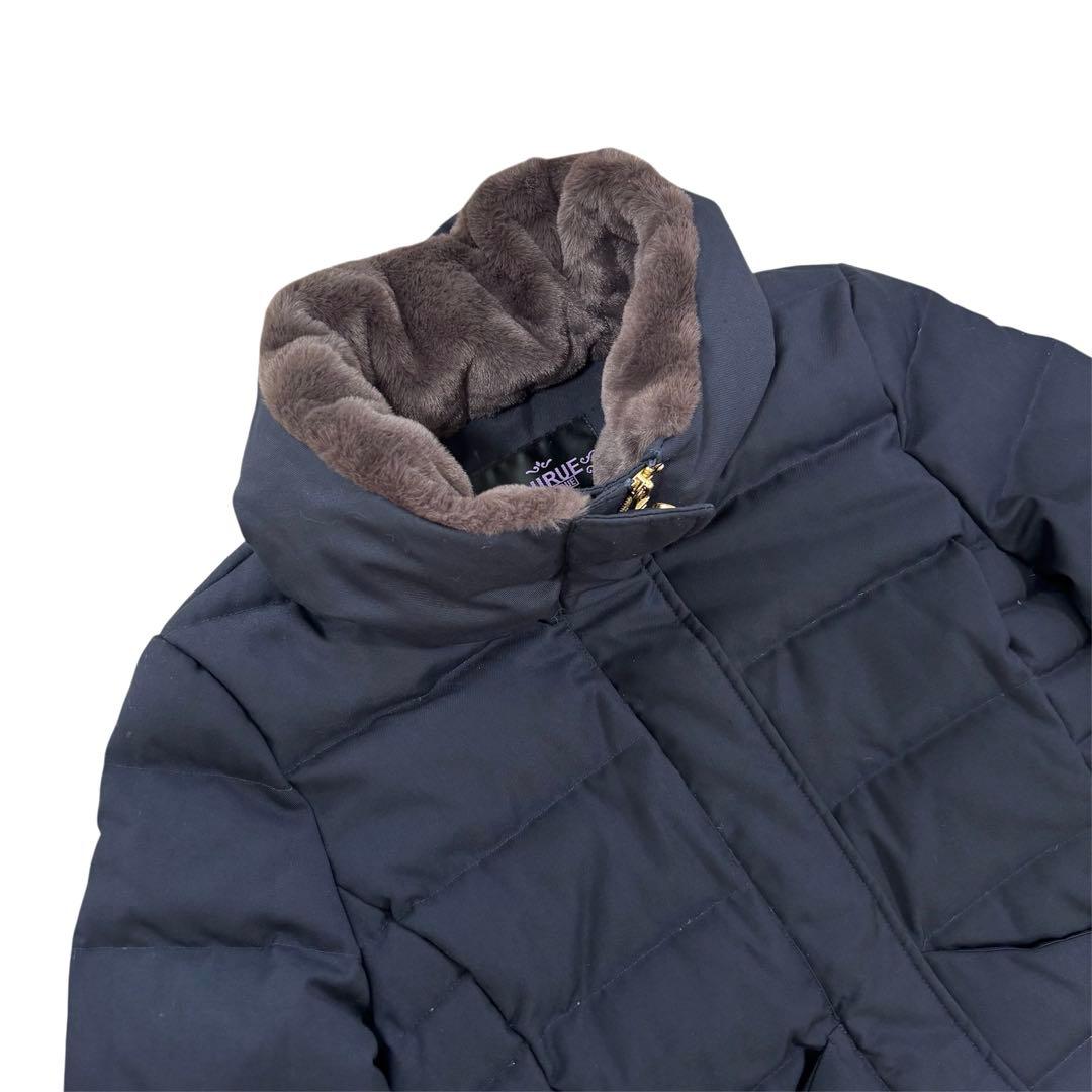 RUIRUE BOUTIQUE ラクーンファーサイドジップスリットダウンコート