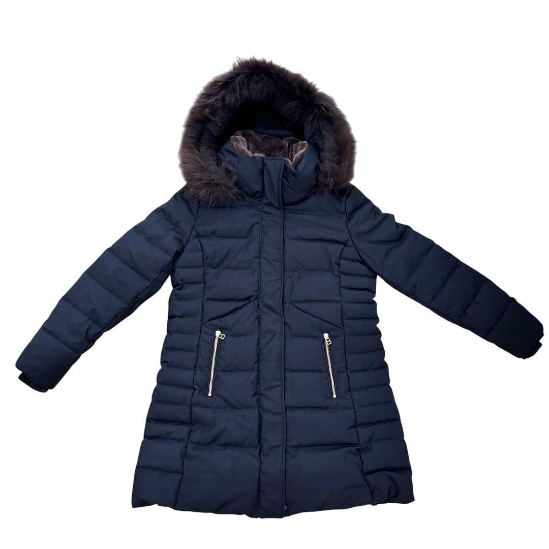 RUIRUE BOUTIQUE ラクーンファーサイドジップスリットダウンコート