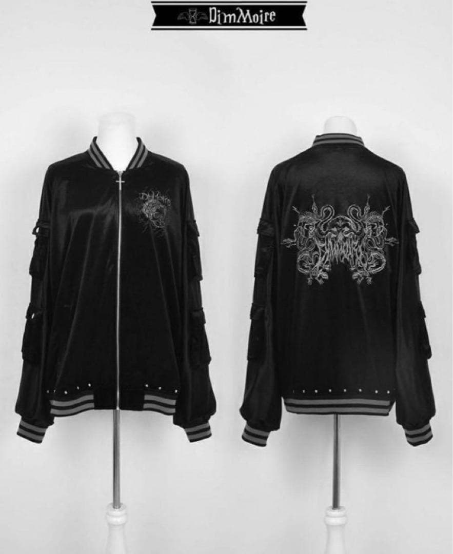 DimMoire Messy Bonesベロアスカジャン Black