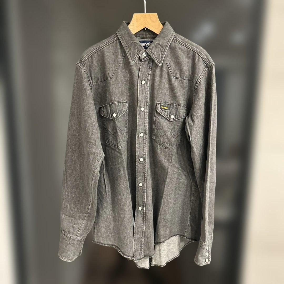 Wrangler デニムウエスタンシャツ 80s 16 35 アメリカ製