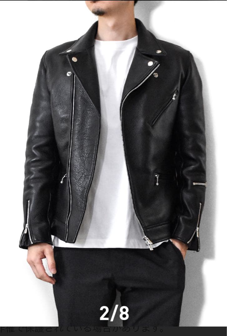 新品未使用タグ付き Liugoo本革 サイクロンダブルライダース オトコフクdx