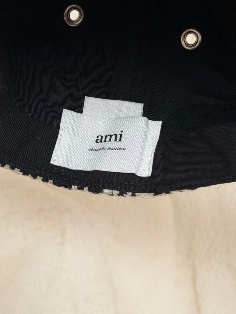 amiparis 千鳥柄 ツイードキャップ