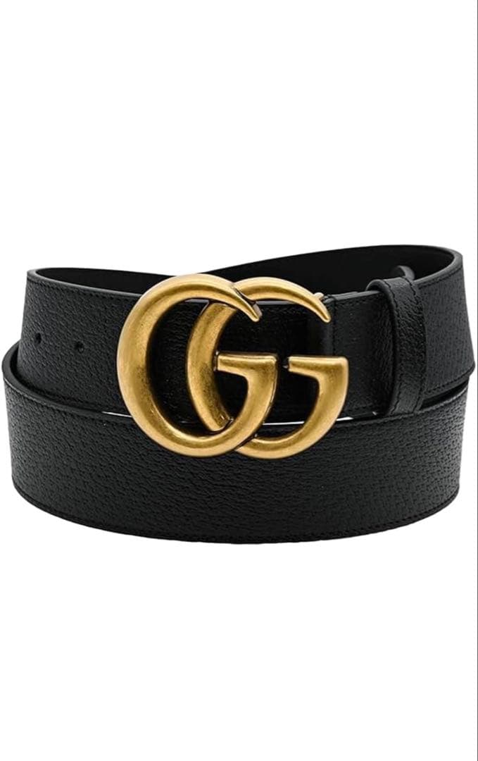 GUCCI グッチ ダブルG バックル ベルト 90cm レザー ブラック