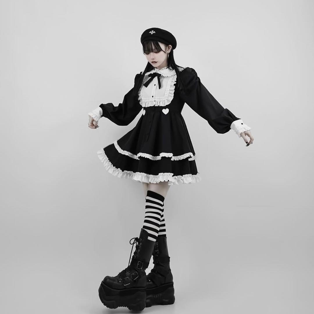 DimMoire ディムモアール 絶メイドワンピース black&white