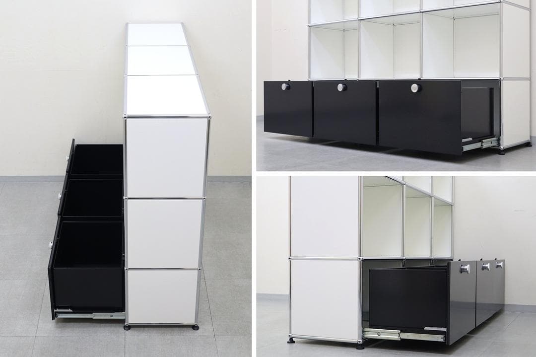 b 極美品 USM Haller ハラー キャビネット 3列3段 書棚 飾り棚