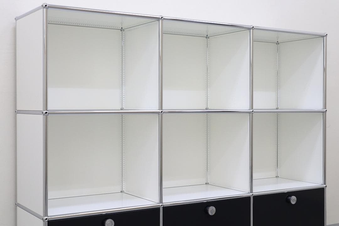 b 極美品 USM Haller ハラー キャビネット 3列3段 書棚 飾り棚