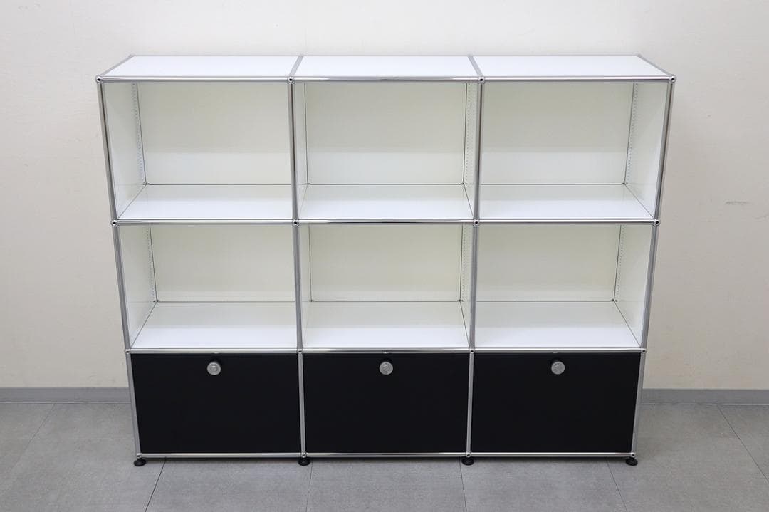 b 極美品 USM Haller ハラー キャビネット 3列3段 書棚 飾り棚