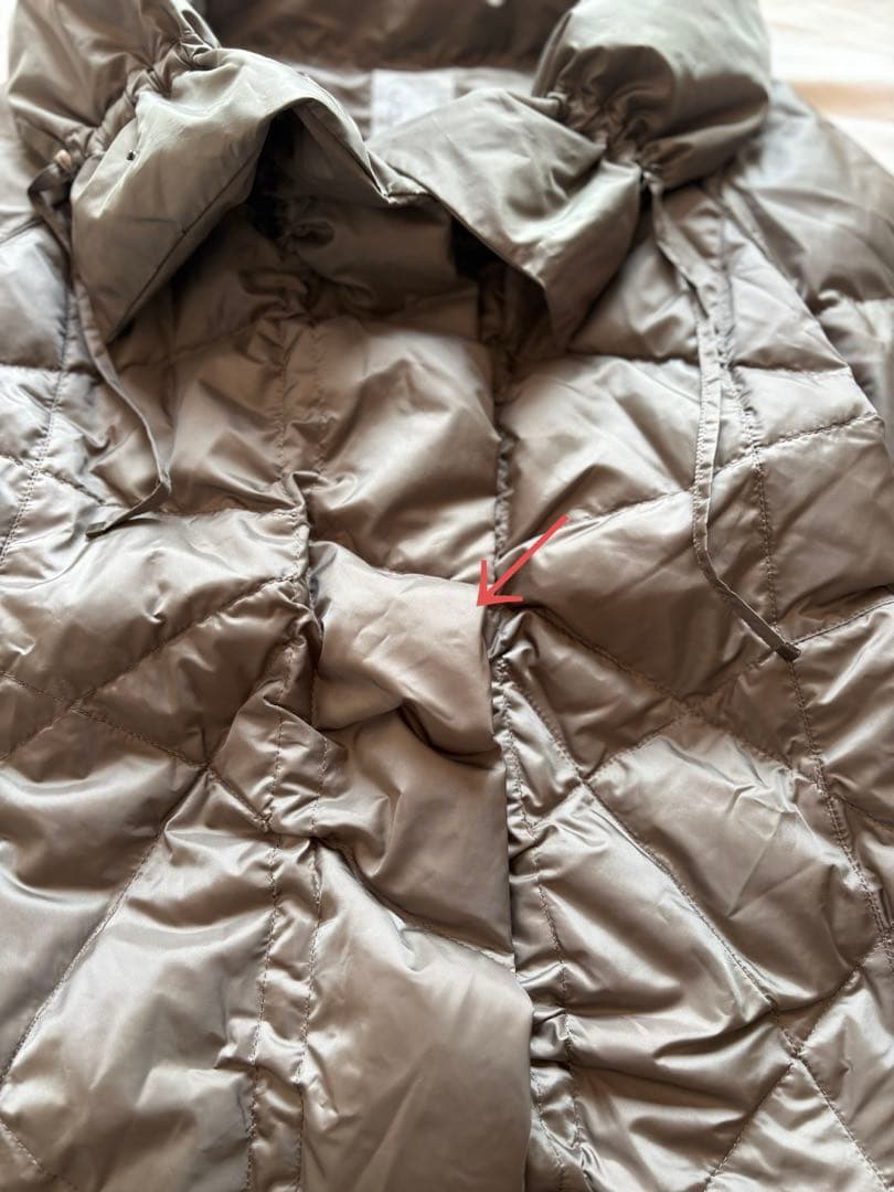 センソユニコ ダウンジャケット 変形 ビッグカラー ドローコード L