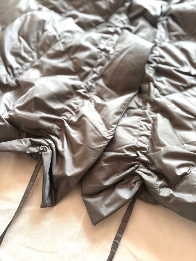 センソユニコ ダウンジャケット 変形 ビッグカラー ドローコード L