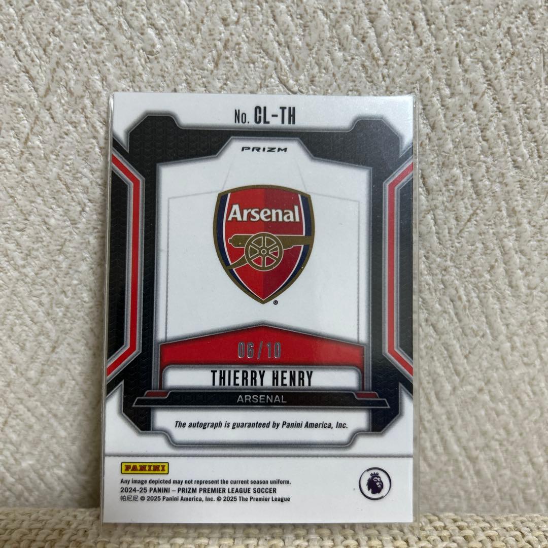 さち　アーセナル　ティエリ　アンリ　直筆サイン入りカード　世界10枚限定