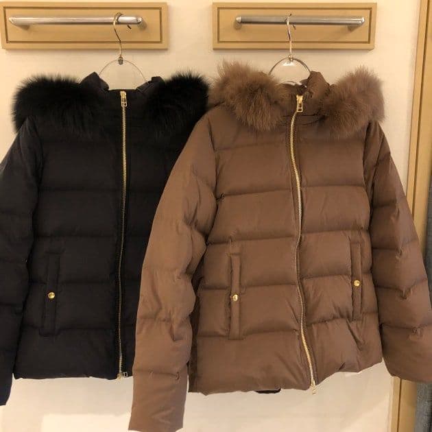 Demi-Luxe BEAMS ブルーFOXファーショートダウン キャメル 40