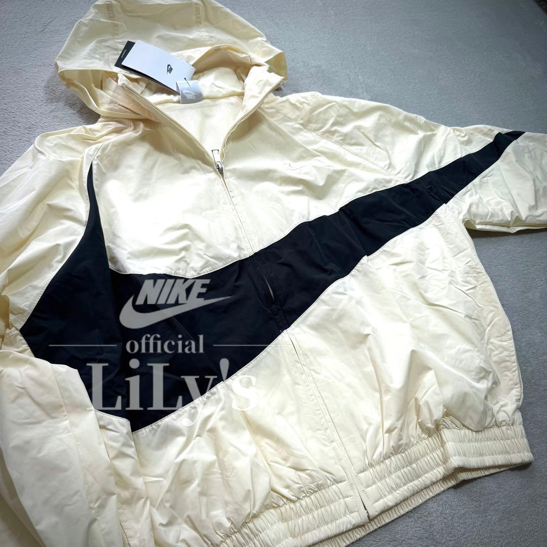 【Ｌサイズ】NIKE上下セットアップ　オフホワイト　ウーブン　ビッグスウォッシュ