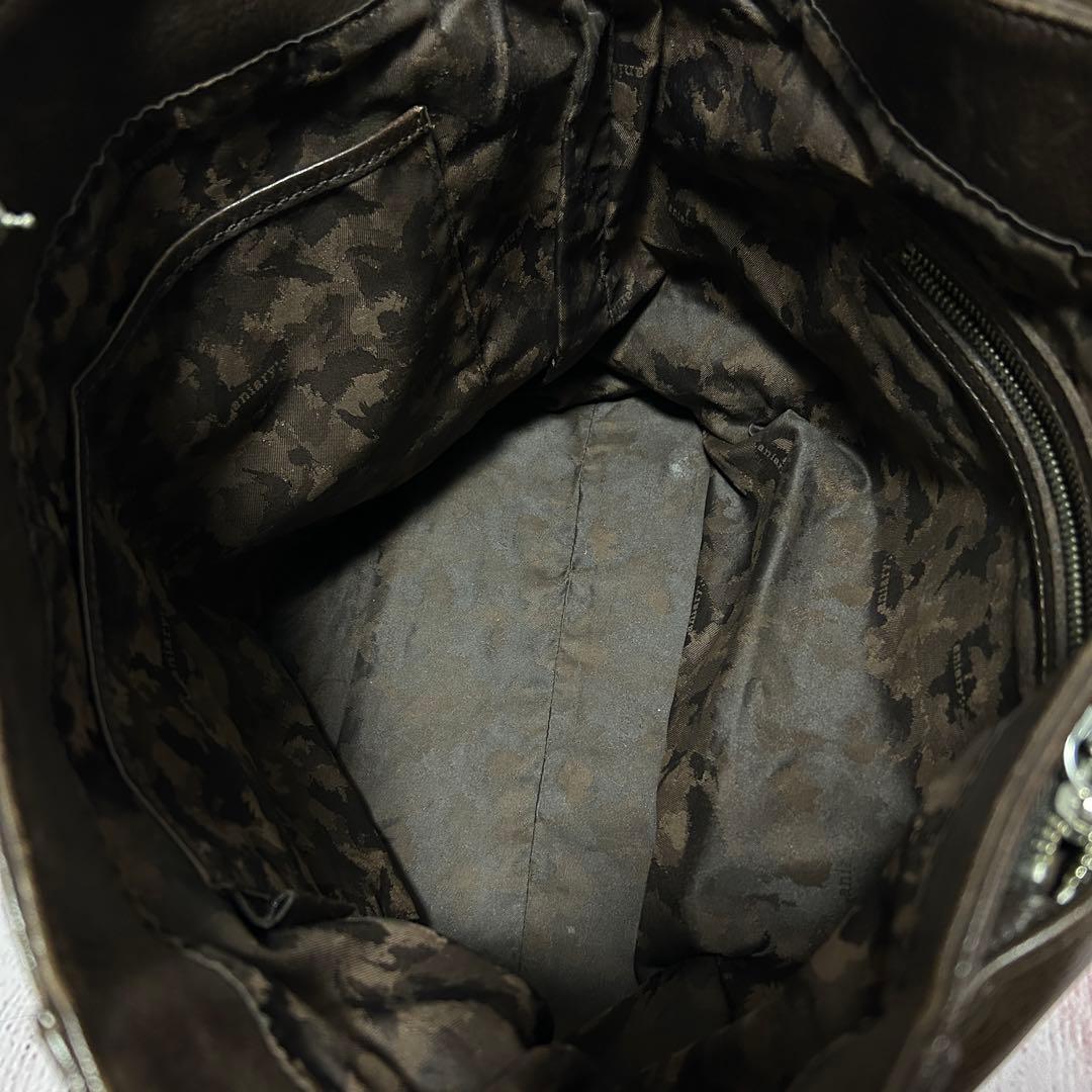 【aniary】 メンズ レザー トートバッグ ブラウン 肩掛け A4可能