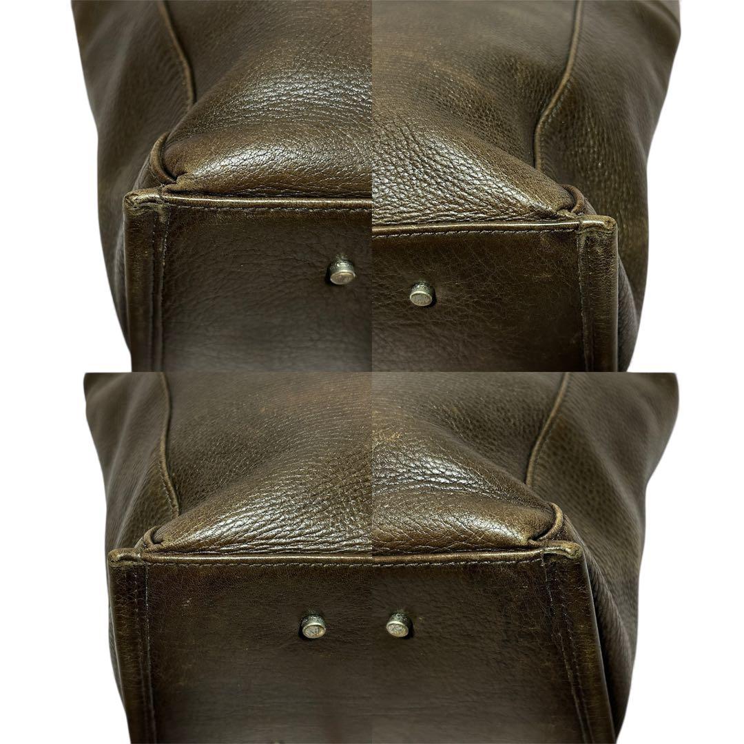 【aniary】 メンズ レザー トートバッグ ブラウン 肩掛け A4可能