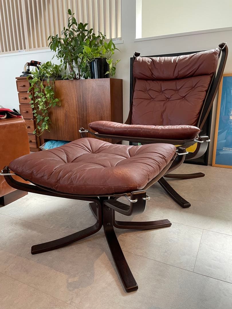 北欧ヴィンテージ バットネ ファルコンチェア&オットマン ラウンジチェア