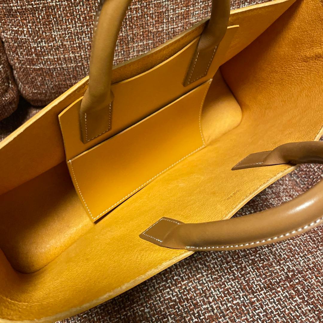 美品✳︎ピエニ　PIENI ワイドバッグ　キャラメルブラウン　DOGUBACO S