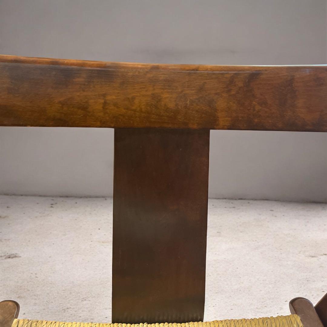 松本民芸 家具 77型 曲肘 ラッシ アーム チェア ①