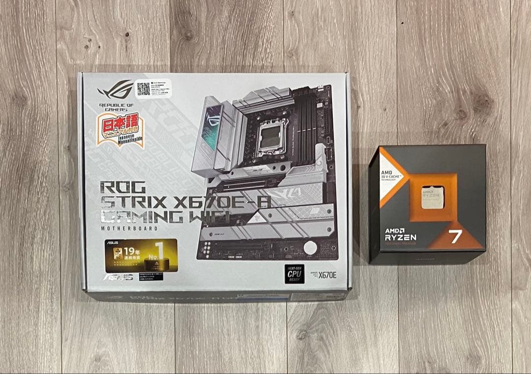 マザーボード ASUS ROG STRIX X670E-A +Ryzen7 7800X 3D