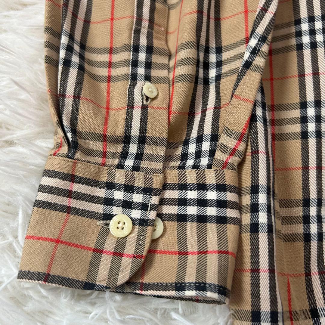 美品✨【Burberrys】バーバリー ノバチェック ホースロゴ 長袖シャツ L