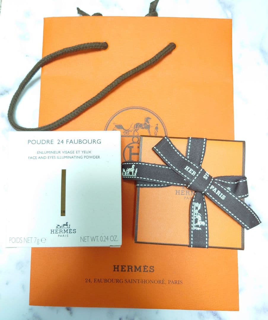 エルメス フェイスパウダー プードル 24 フォーブル ローズゴールド