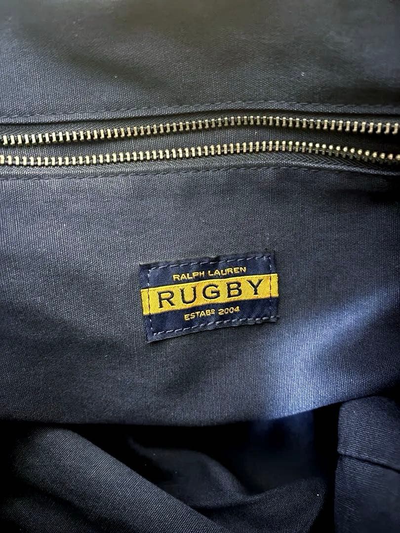 ラルフローレン　ラクビー　スカル刺繍　トートバッグ ネイビー　キムタク使用モデル