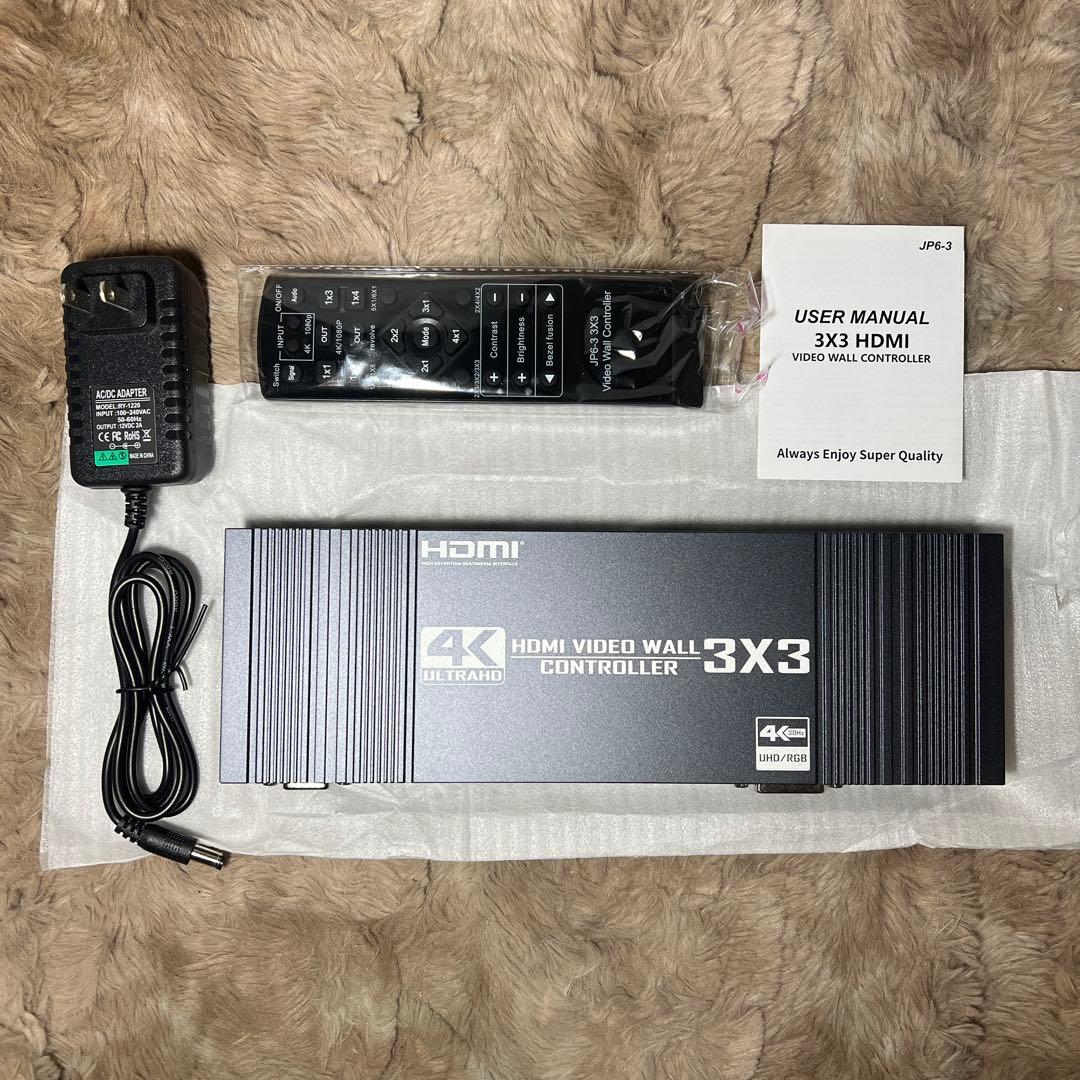 3x3 HDMI ビデオウォールコントローラー